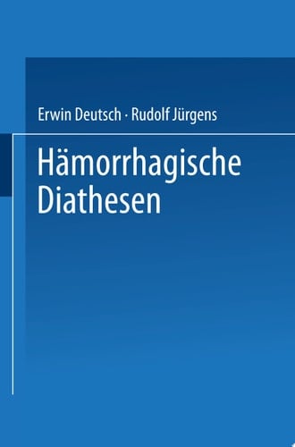 Hämorrhagische Diathesen Internationales Symposion Wien, 4./5. Februar 1955