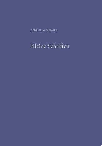 Kleine Schriften