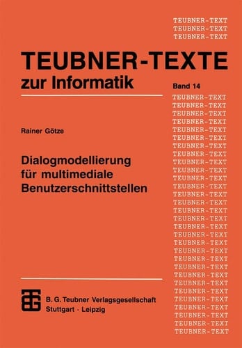 Dialogmodellierung für multimediale Benutzerschnittstellen