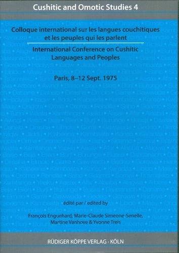 Colloque international sur les langues couchitiques et les peuples qui les parlent Paris, 8-12 Sept. 1975