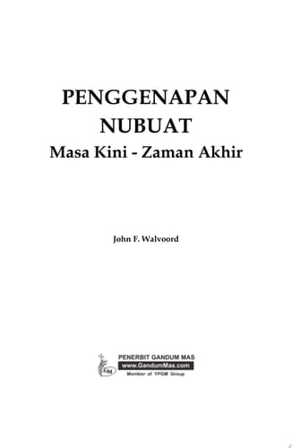 Penggenapan Nubuat Masa Kini - Zaman Akhir