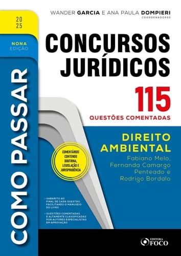 Como Passar em Concursos Jurídicos - 9a Ed - 2025 - Direito Ambiental - 115 questões comentadas