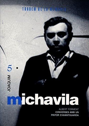Joaquim Michavila converses amb un pintor d'avantguarda