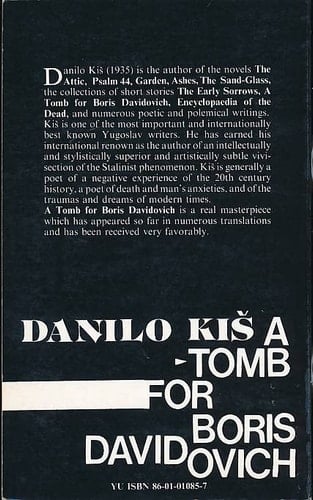 A Tomb for Boris Davidovich
