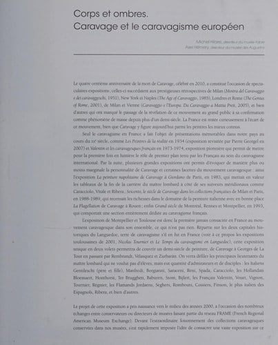 Corps et ombres Caravage et le caravagisme européen
