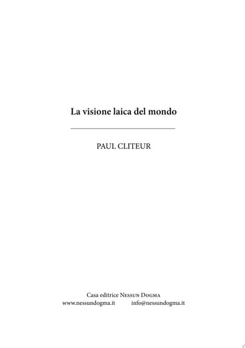 La visione laica del mondo