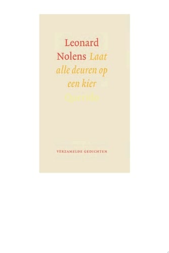 Laat alle deuren op een kier verzamelde gedichten
