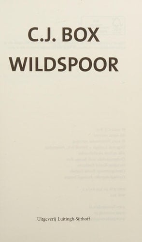 Wildspoor / druk 1