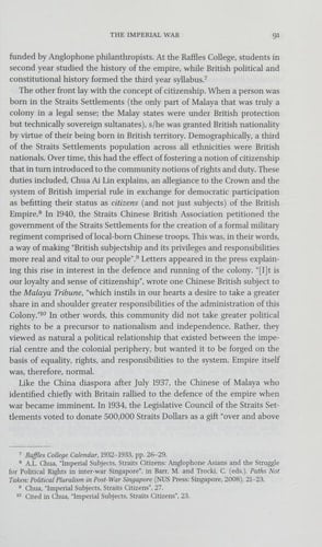 Diaspora at War The Chinese of Singapore between Empire and Nation, 1937-1945