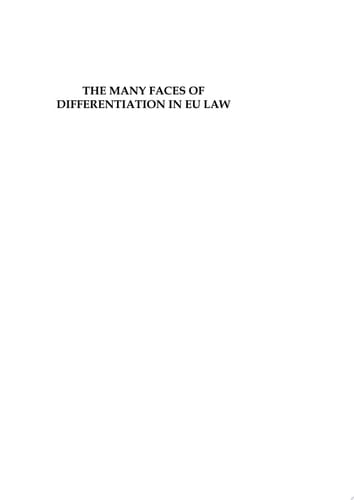 The Many Faces of Differentiation in EU Law