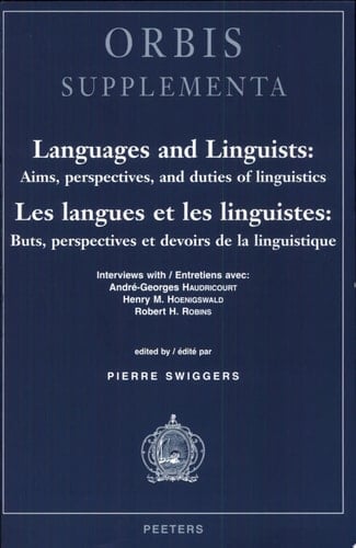 Languages and Linguists Aims, Perspectives, and Duties of Linguistics