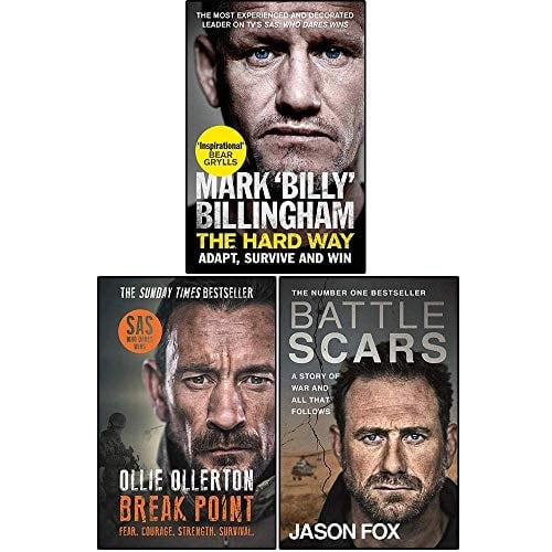 The Hard Way: Adapt, Survive and Win , Break Point Who Dares Wins Host's Incredible and Battle Scars 3 Books Collection Set