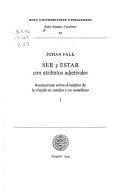 Ser y estar con atributos adjetivales anotaciones sobre el empleo de la cópula en catalán y en castellano