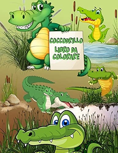 Coccodrillo libro da colorare Libro di attività per bambini