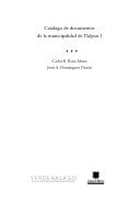 Catálogo de documentos de la municipalidad de Tlalpan (Colección Catálogos. Serie Tlalpan) (Spanish Edition)