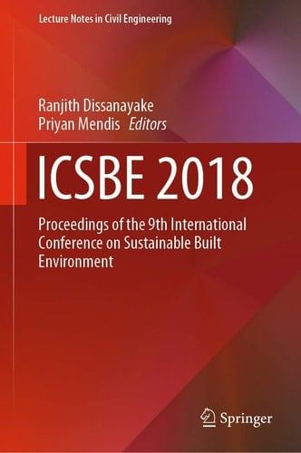ICSBE 2018 Proceedings of the 9th International Conference on Sustainable Built Environment