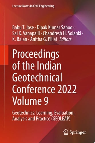 Proceedings of the Indian Geotechnical Conference 2022 Volume 9