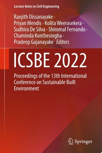 ICSBE 2022 Proceedings of the 13th International Conference on Sustainable Built Environment