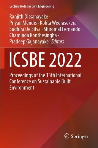 ICSBE 2022 Proceedings of the 13th International Conference on Sustainable Built Environment