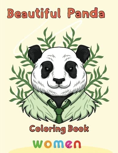 Beautiful Panda Coloring Book Women 8.5''x11''/panda Coloring Book