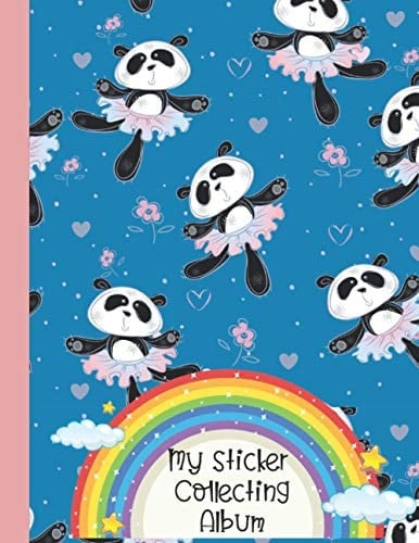 My Sticker Collecting Album Panda Blank Sticker Books for Girls 4-8 , Big Sticker Collection , 120 Pages 8. 5 X 11 , Collecting Album