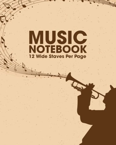 Music Notebook - Wide Staff: Music Writing Notebook for Kids | Blank Sheet Music Notebook | Wide Staff Blank Manuscript Paper | 12 Staves Per Page | ... | Staff Paper Notebook | 8 X10 | 126 Pages