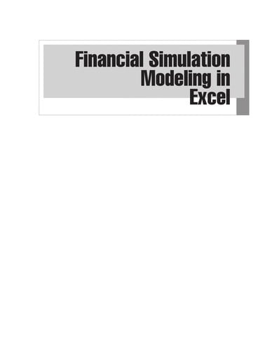 Financial simulation modeling in Excel