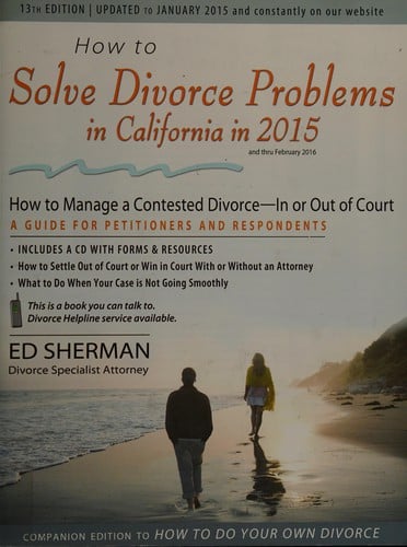How to solve divorce problems in California in 2015 and thru March 2016