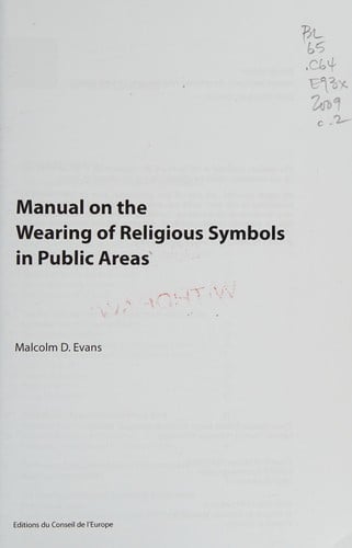 Manual on the wearing of religious symbols in public areas
