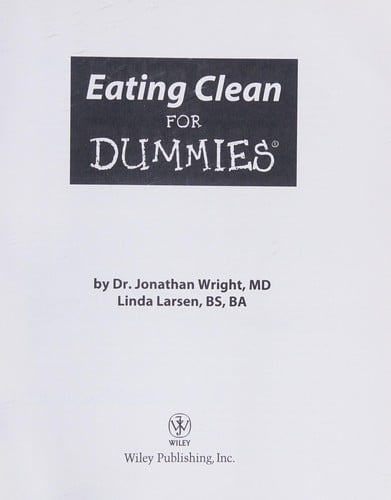 Eating clean for dummies