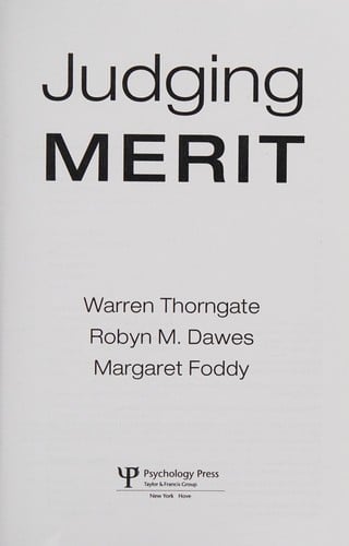 Judging merit