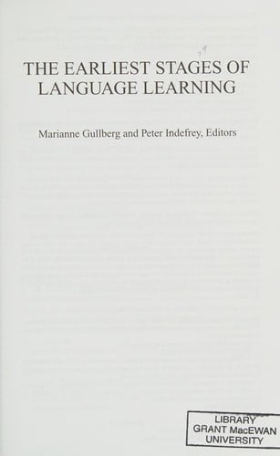 The earliest stages of language learning