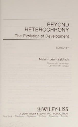 Beyond heterochrony
