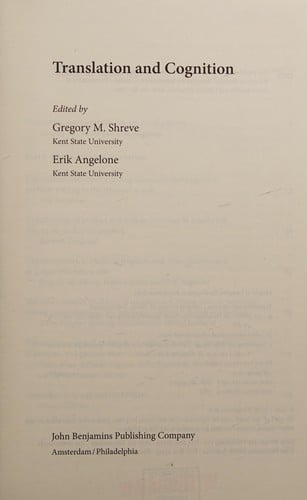 Translation and cognition