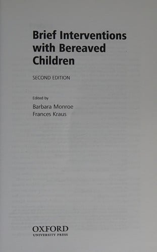 Brief interventions with bereaved children