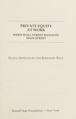Private equity at work