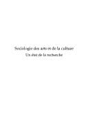 Sociologie des arts et de la culture