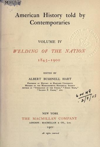 American history told by contemporaries ..