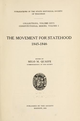 The movement for statehood, 1845-1846