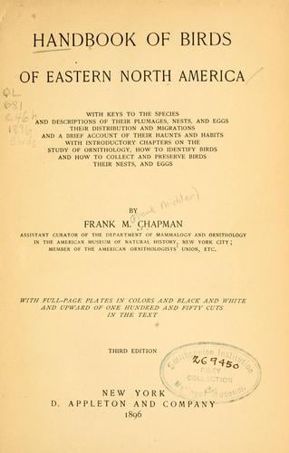 Handbook of birds of eastern North America