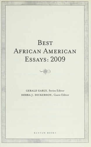 Best African American essays, 2009
