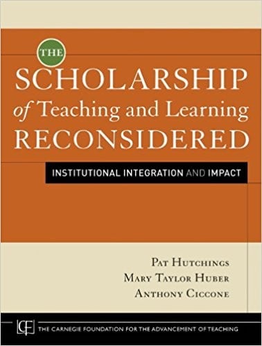 The scholarship of teaching and learning reconsidered