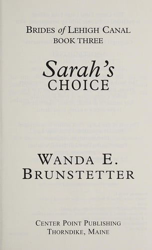 Sarah's choice