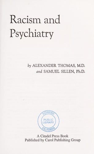 Racism and psychiatry