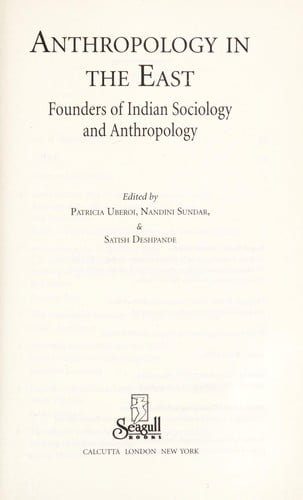 Anthropology in the East