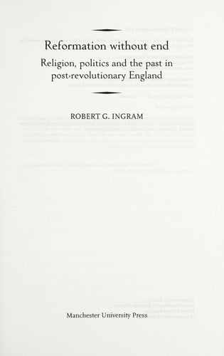 Reformation without end