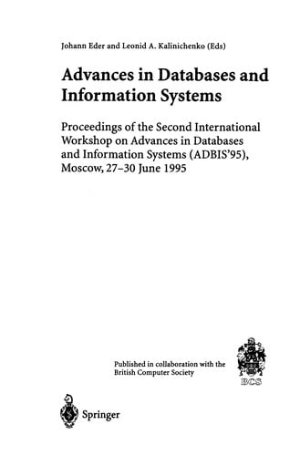 Advances in Databases and Information Systems