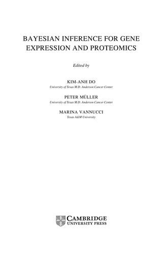 Bayesian inference for gene expression and proteomics