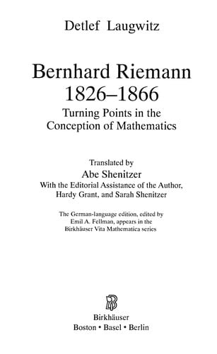 Bernhard Riemann 1826-1866