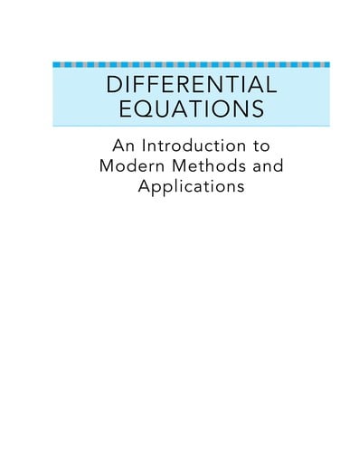 Differential equations